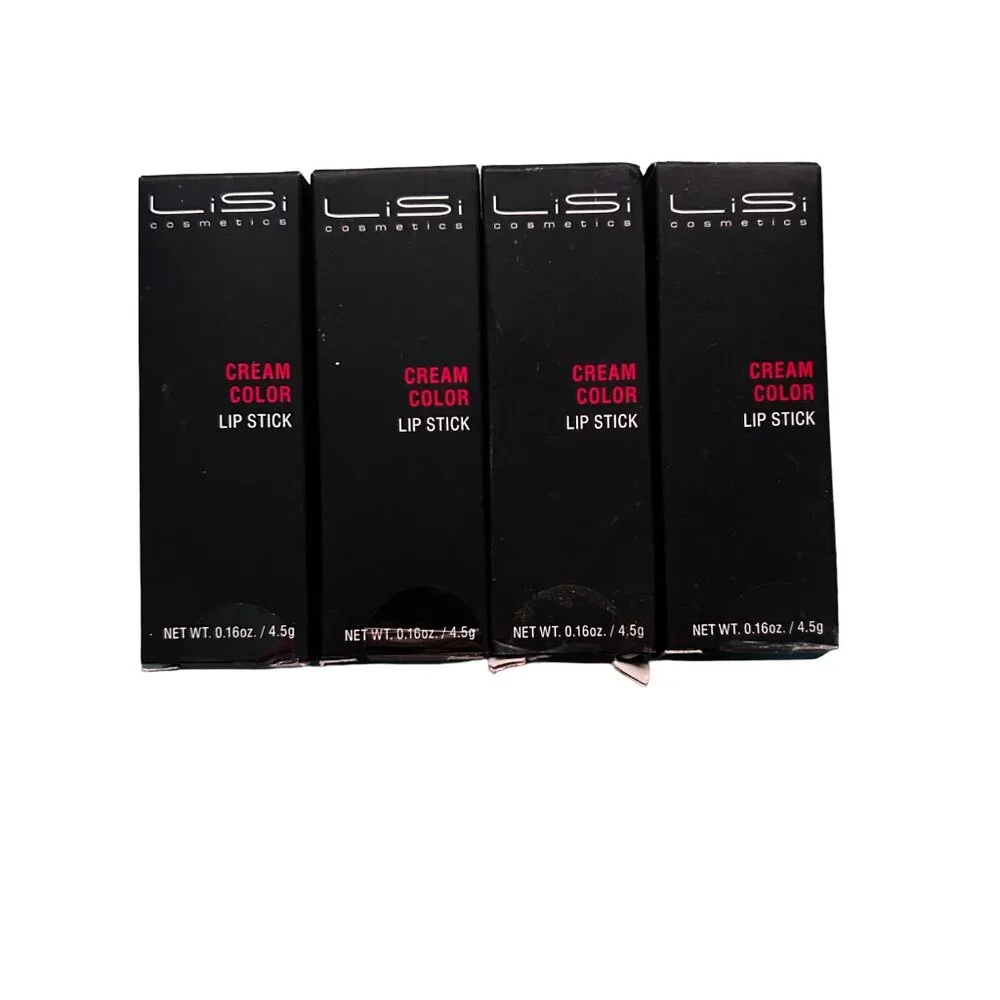 LiSi Cosmetics Cream Color Lipstick Bundle 4pc New Red Pink Shades Lot